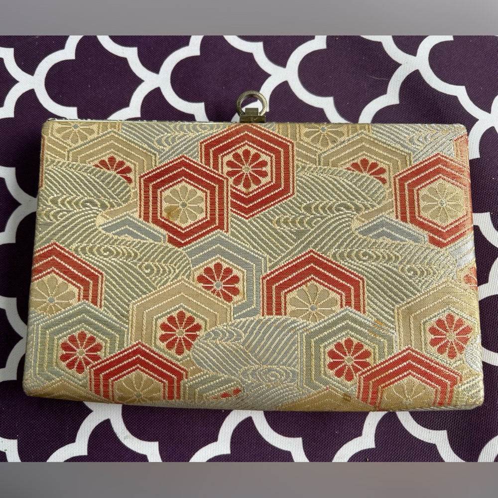 Women’s vintage antique geometric pattern small clutch evening bag